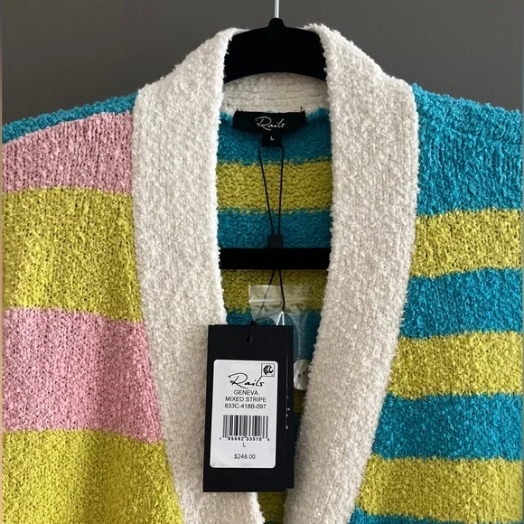 Rails Geneva Striped Cardigan, Size L, NWT - Picture 5 of 11